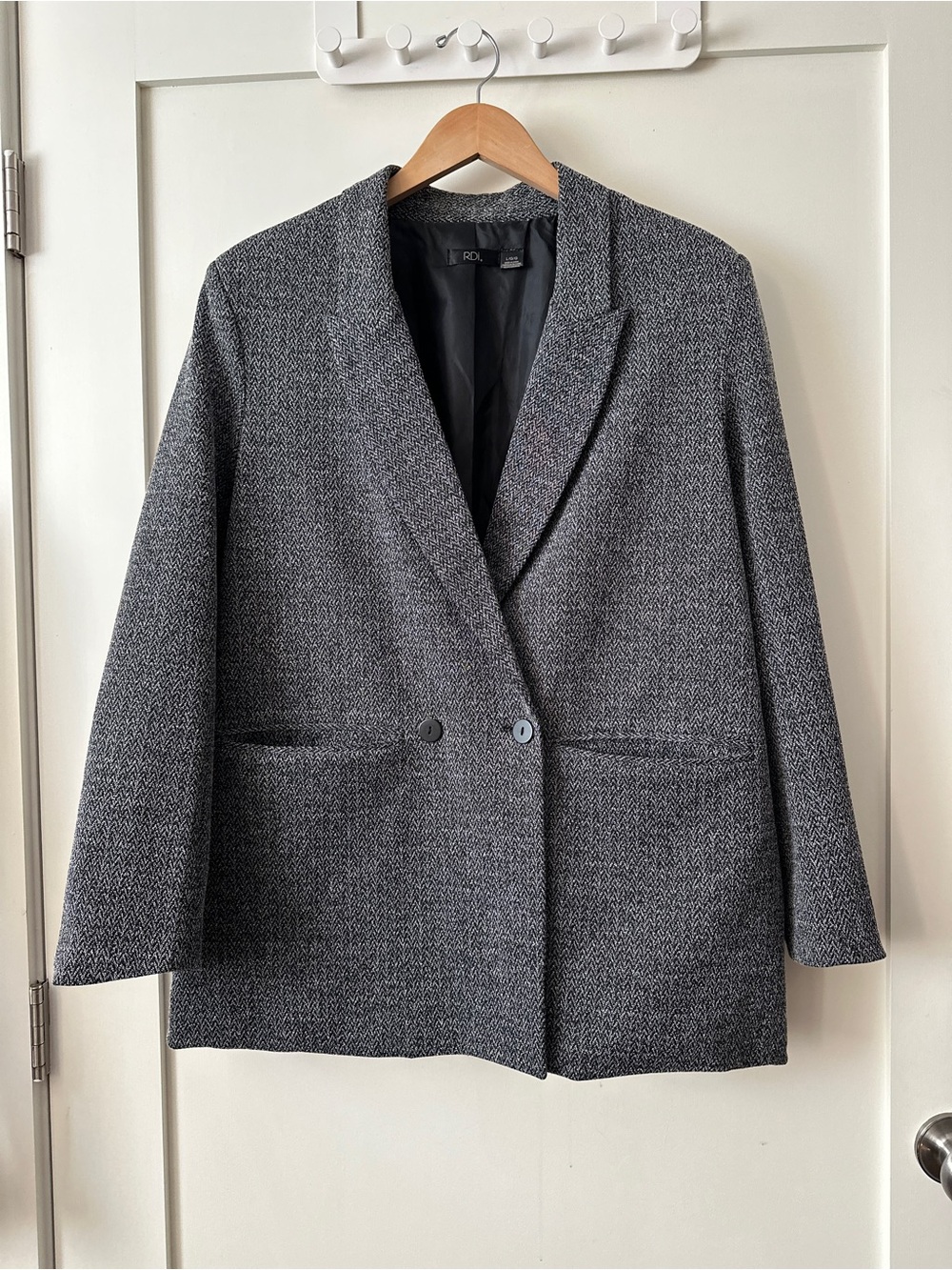 RDI Gray Herringbone Blazer Jacket